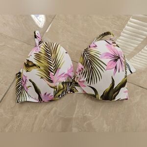 Shade & Shore Floral Bikini Top Size 38D